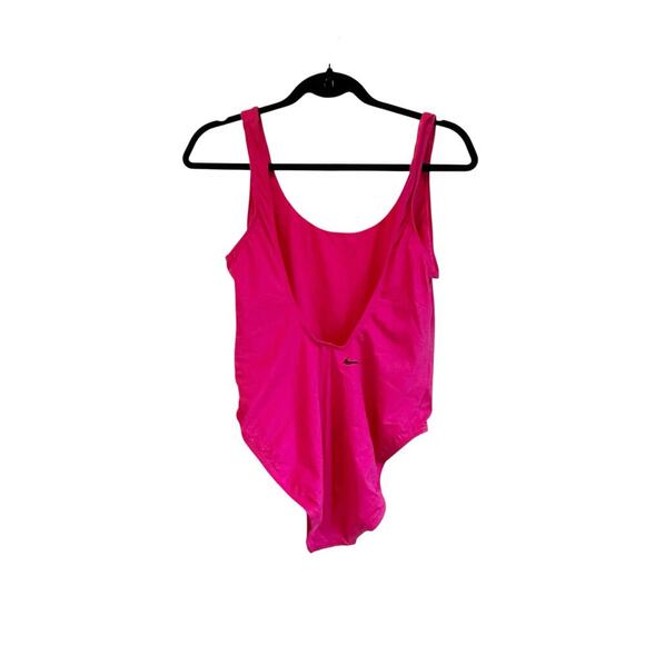 Nike Logo Swimsuit High Cut One Piece Bathing Swimsuit Pink Size Large NWT - Picture 7 of 11